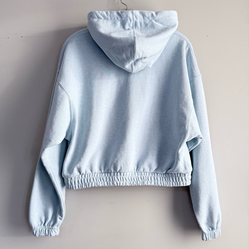 Jordan Essentials Fleece Hoodie in the Celestine Blue XS Cropped Boxy DD6998-438 - Picture 9 of 16